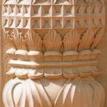 6 Large Column Dholpur Pink Lime Stone